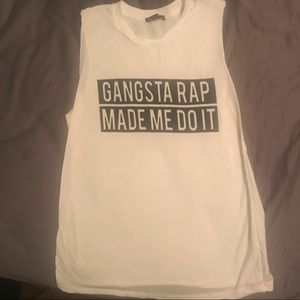 “Gangsta Rap Made Me Do It” Brandy Melville Tank
